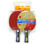 Набор START LINE: 2 Ракетки Level 200, 3 Мяча Club Select, упаковано в блистер 